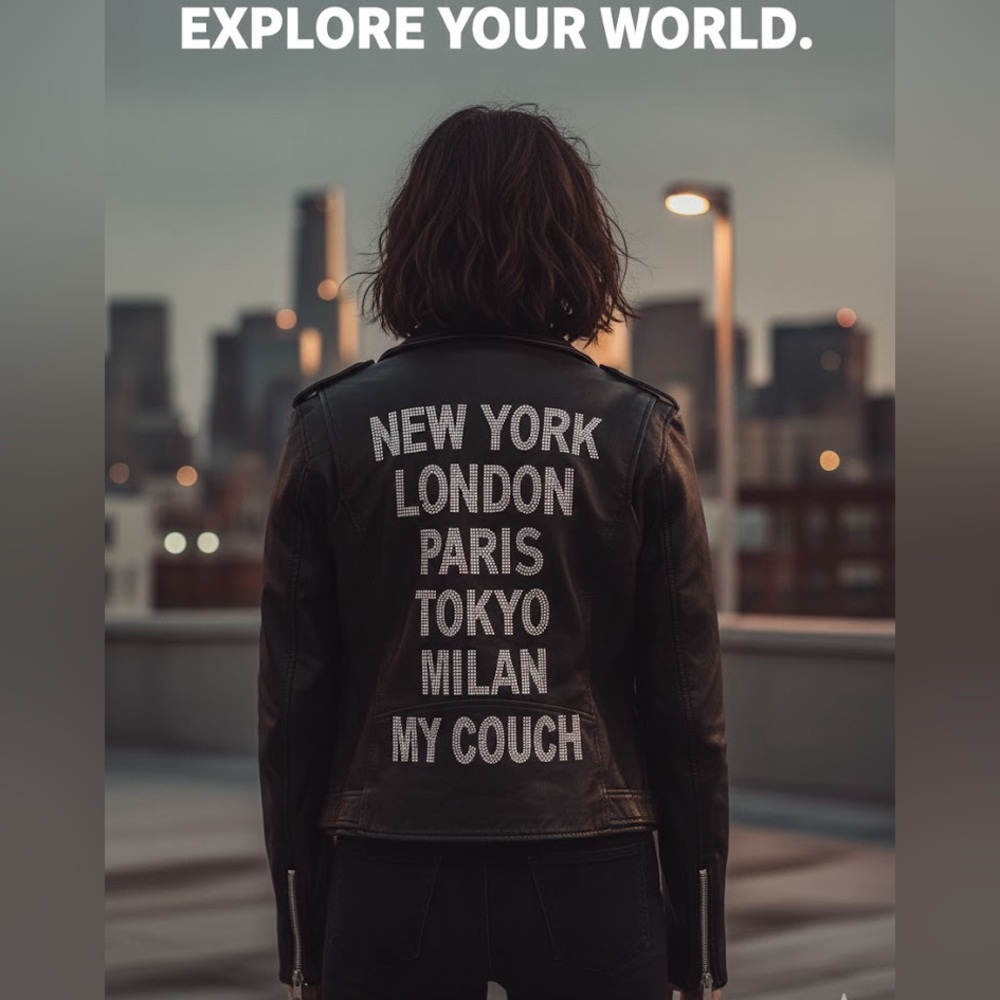 Hipchik Couture Black Leather Women's Jacket